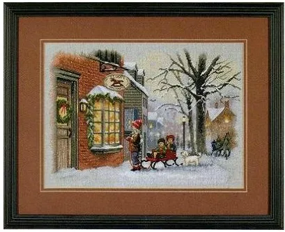 

MM top quality lovely counted cross stitch kit A Christmas Wish snow day dimensions 08804 dim 8804