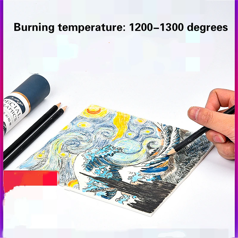 Керамическая глина DIY живопись ручная роспись под глазурью цветной карандаш