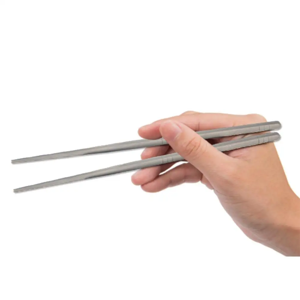 Outdoor 232mm Titanium Round Square Chopsticks With Aluminum Tube Cover Camping Picnic Travel Adult Children Tableware Cutlery | Спорт и