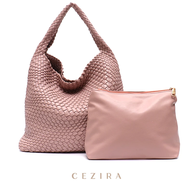 CEZIRA брендовые дизайнерские женские тканые сумки ручной работы из искусственной