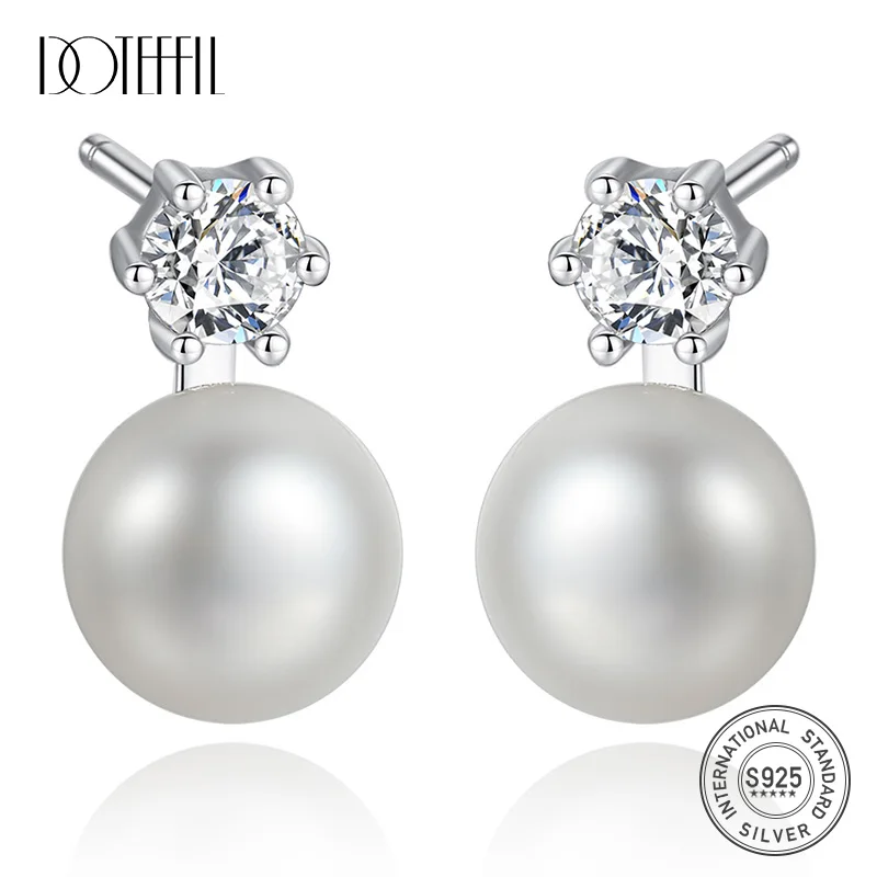 

Серьги-гвоздики женские из серебра 925 пробы с натуральным пресноводным жемчугом