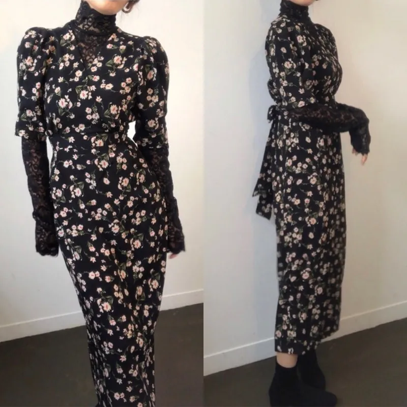 Шикарное Ретро женское летнее платье 2020 Повседневное с цветочным принтом