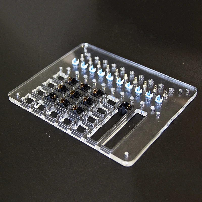 

20/35/36 Holes Lube Keycap Switch Acrylic Panel Modding Station Board Plate for Mechanical Keyboard Cherry Kailh with Opener