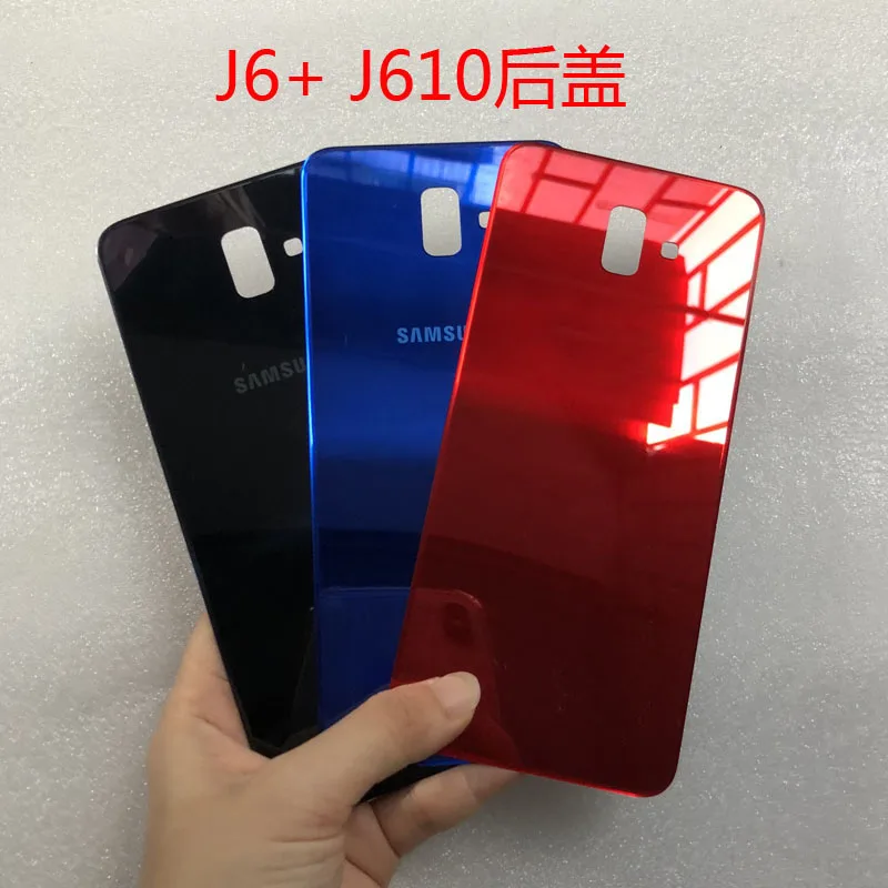 Для Galaxy J6 Plus 2018 J610/J6 + крышка батареи Задняя стеклянная задняя дверь корпус чехол