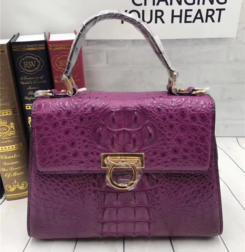 Роскошный Кошелёк из натуральной кожи аллигатора темно зеленый крокодила|Сумки