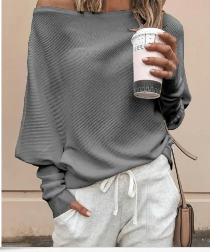 Fashion 2019 Autumn Sexy Chiffon T-shirt Women Tops Off Shoulder Shirts Strapless Feminine Plus Size Winter White | Женская одежда