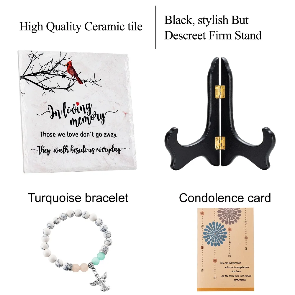 Memorial Decor Condolence Gifts For Loss Of Mom Dad Husband In Loving Memory Funeral Stone Wooden Stand Bereavement | Дом и сад