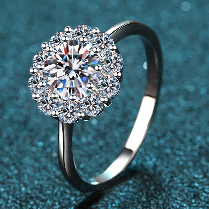 JoyceJelly Trendy Wedding Jewelry Ring 1 Carat 2020 New Arrival 925 Sterling Silver 10 Claw Rings Moissanites Gifts Wholesale | Украшения и