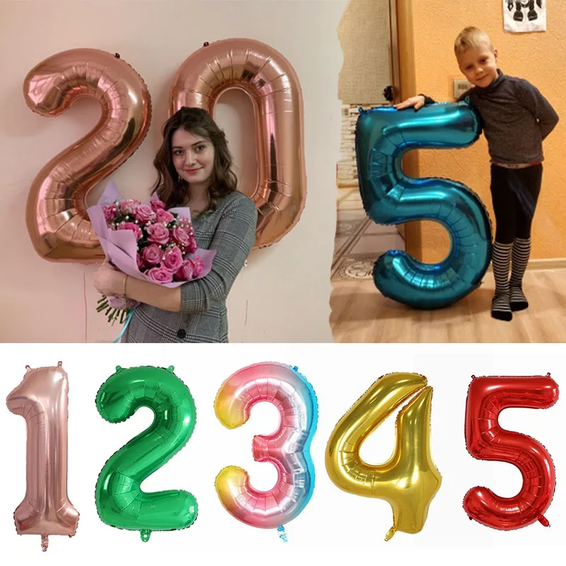 Шары воздушные градиентные из фольги 0-9 дюймов | Шарики и аксессуары