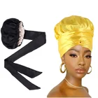 Сатиновый головной убор для женщин, очень большой размер, шапка для сна