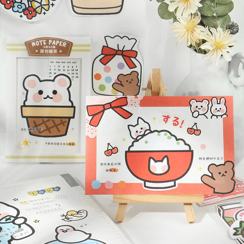 30 шт./лот блокноты для записей Стикеры заметок чайные говорящие ежедневные