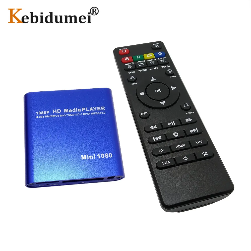Full HD 1080P медиа-видеоплеер с HDMI-совместимым VGA AV USB SD/MMC Mpeg2-HD TV Box Surpport Mkv H.264 HDD
