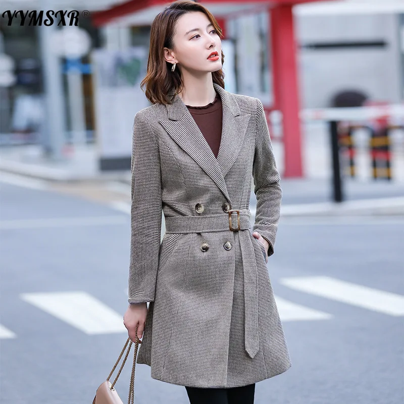High Quality Winter Women's New Mid-length Loose Ladies Office Suit Casual Temperament Long-sleeved Jacket Windbreaker Female