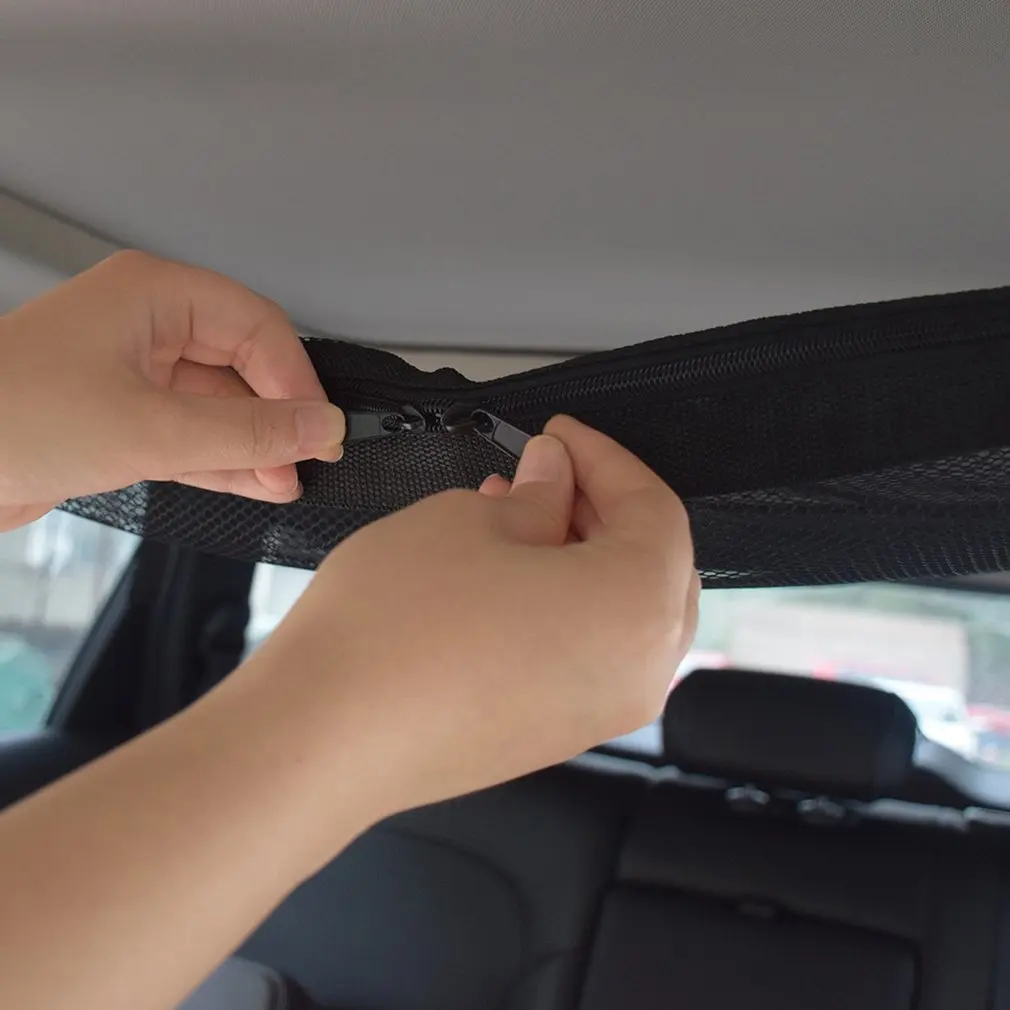 

Suv Ceiling Cargo Net Pocket Car Roof Long Trip Storage Bag Tent Putting Quilt Childrens Toy Sundries Interior Accessories