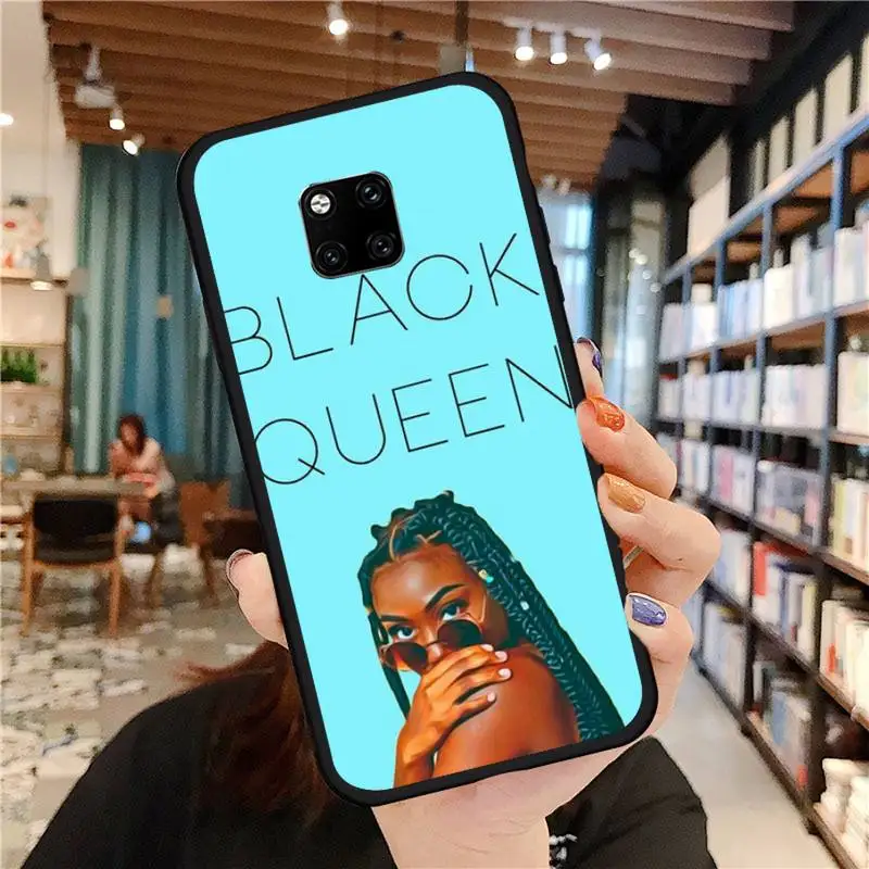 

Black girl Beautiful temperament Phone Case For Huawei Mate 9 10 20 Pro lite 20x nova 3e P10 plus P20 Pro Honor10 lite