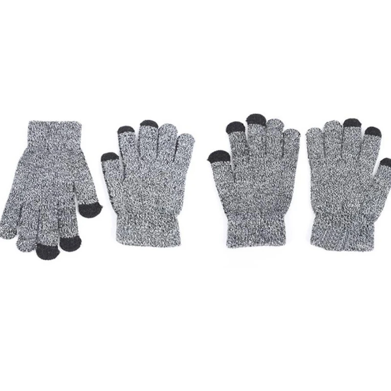 

Unisex 3 Pcs Winter Beanie Hat Circle Scarf Touch Screen Gloves Set Knitted Thick Plush Lined Cuffed Skullies Cap Neck Warmer