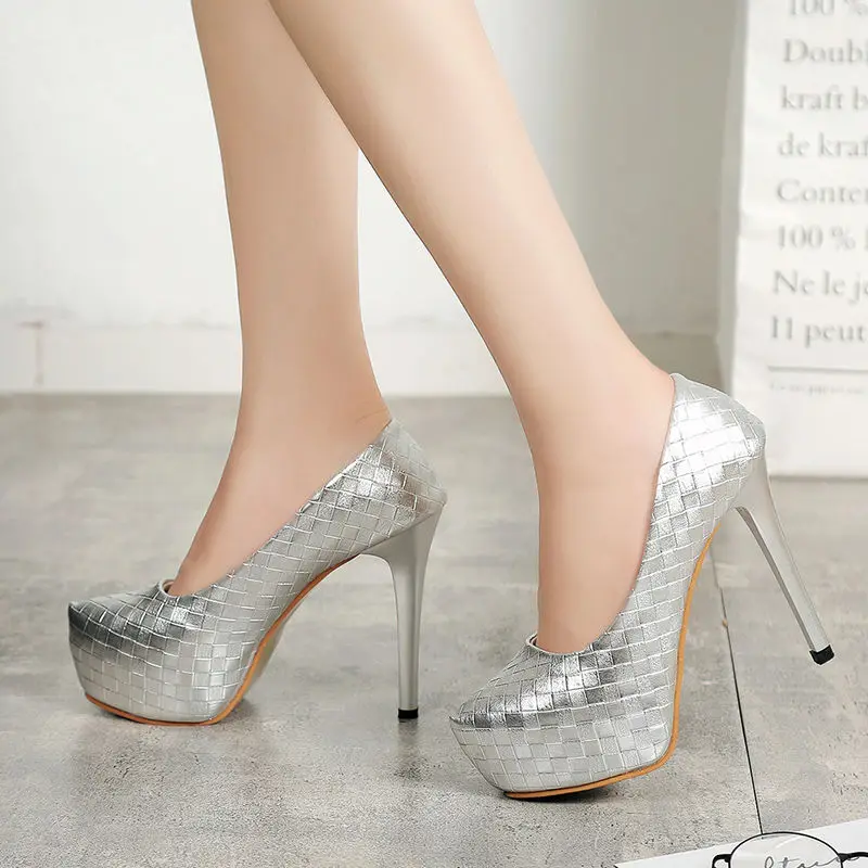 Женские туфли на каблуке из змеиной кожи feiyitu Клубные лодочки высоком 12 см