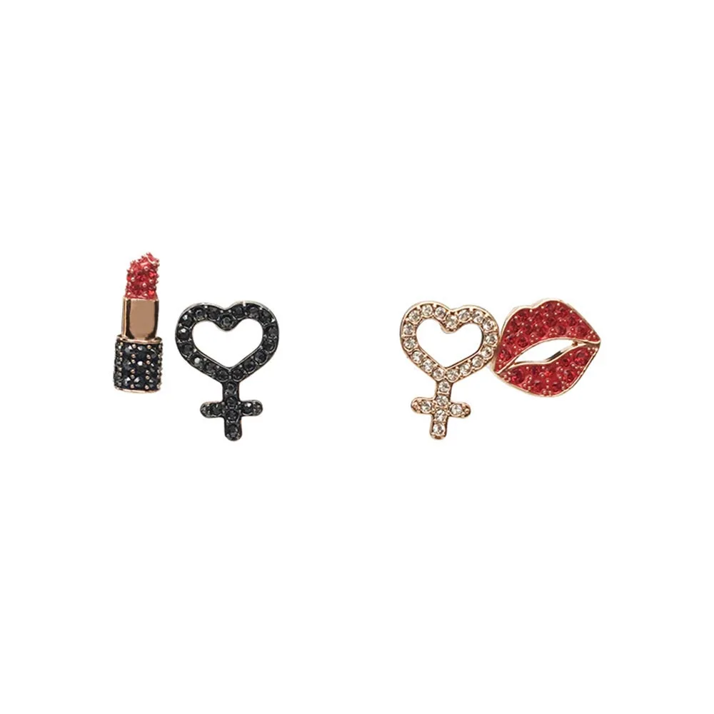 

SWA Delicate Original New MINE Necklace Set with Fresh and Romantic Glamour Lips Lipstick Women's Fashion