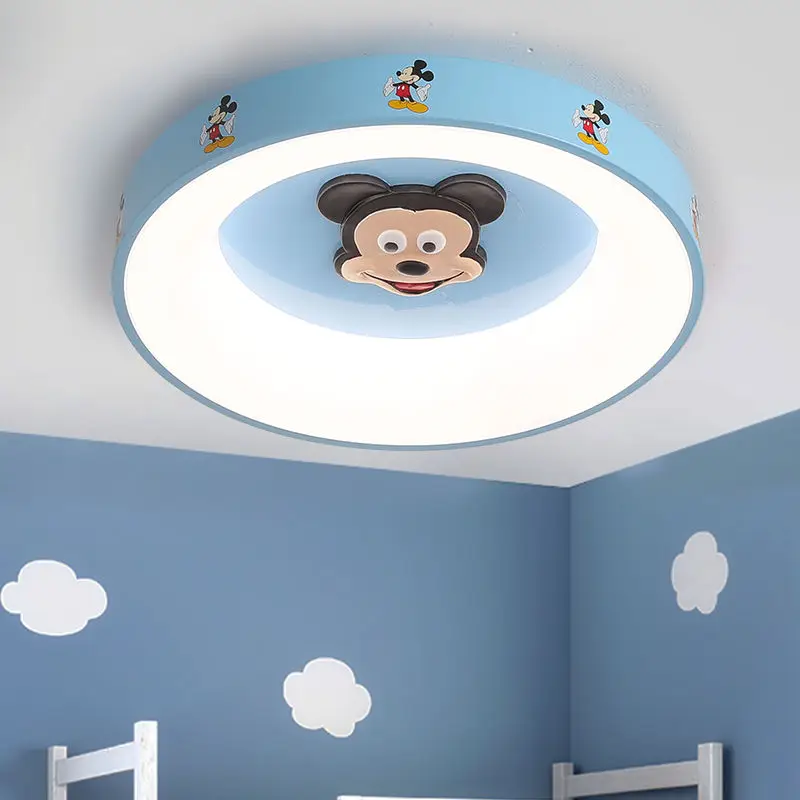 

Homhi Children's LED Cartoon Ceiling Light Mickey Creative Modern Simple Lamp Kids Room Cartoon Boy Plafonier Baby Decor HXD-067