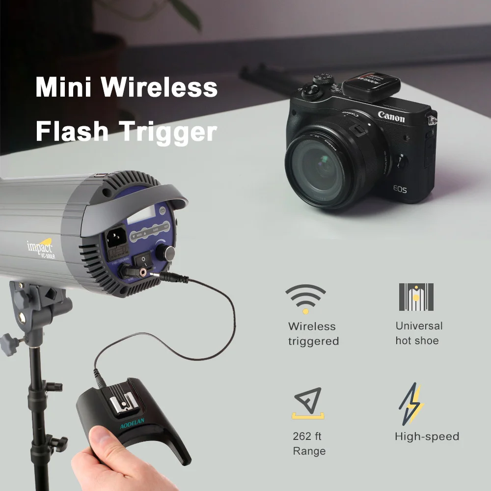 Беспроводной триггер для вспышки AODELAN мини передатчик и приемник Canon 1D 5D 6D 7D G1X G6