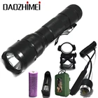 Тактический светодиодный фонарик XM-L T6 L2, 5000 люмен, 5 режимов, зарядное устройство 502B фонарь аккумулятор, переключатель давления, крепление для охотничьей винтовки