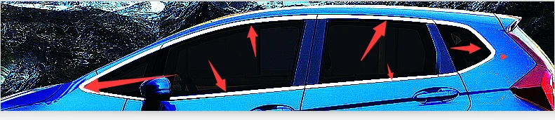 14 шт. декоративные ленты из нержавеющей стали для Honda Jazz Fit 2014 2015 2016 2017 | Автомобили