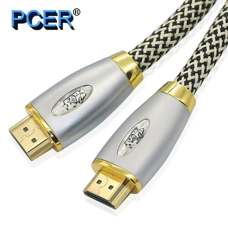 PCER HDMI кабель к 2 0 позолоченный HDR 4K для разветвителя расширитель адаптер