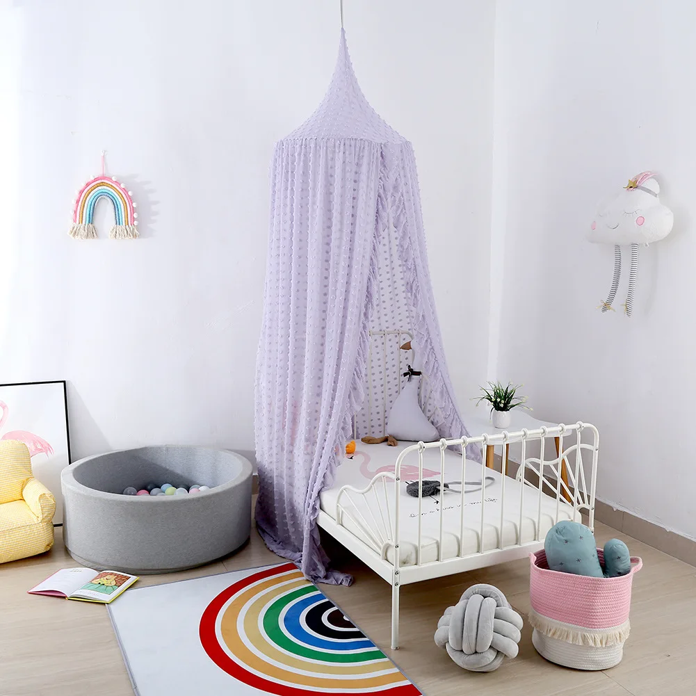 3 Colors Hanging Kids Baby Bedding Dome Bed Canopy Cotton Mosquito Net Bedcover Curtain For Reading Playing Home Decor | Дом и сад
