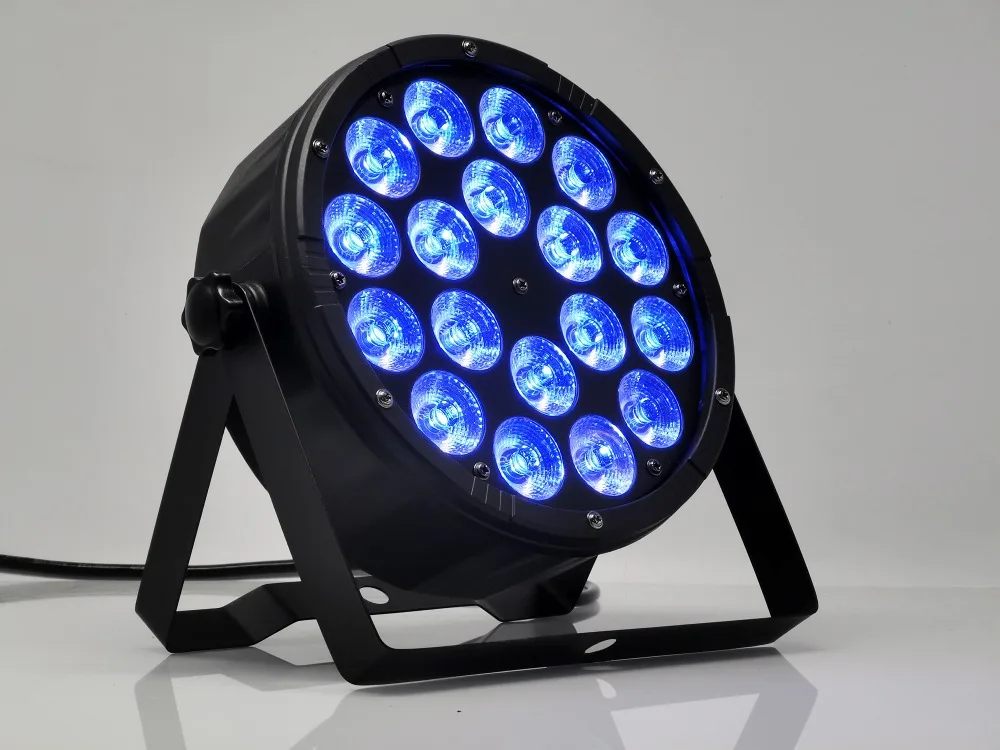 Большой объектив 18x12 вт led par светильник rgbw 4 в 1 dmx512 пластиковые par светильник профессиональный сценический свет dj светильник