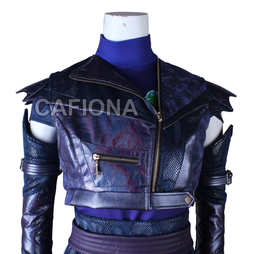 Новинка Наряд для косплея наследники 3 Кожаная куртка в стиле панк на Хэллоуин