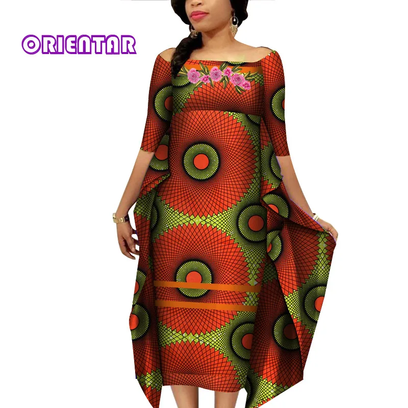 Африканское платье для женщин с вырезом лодочкой Дашики Анкара платья