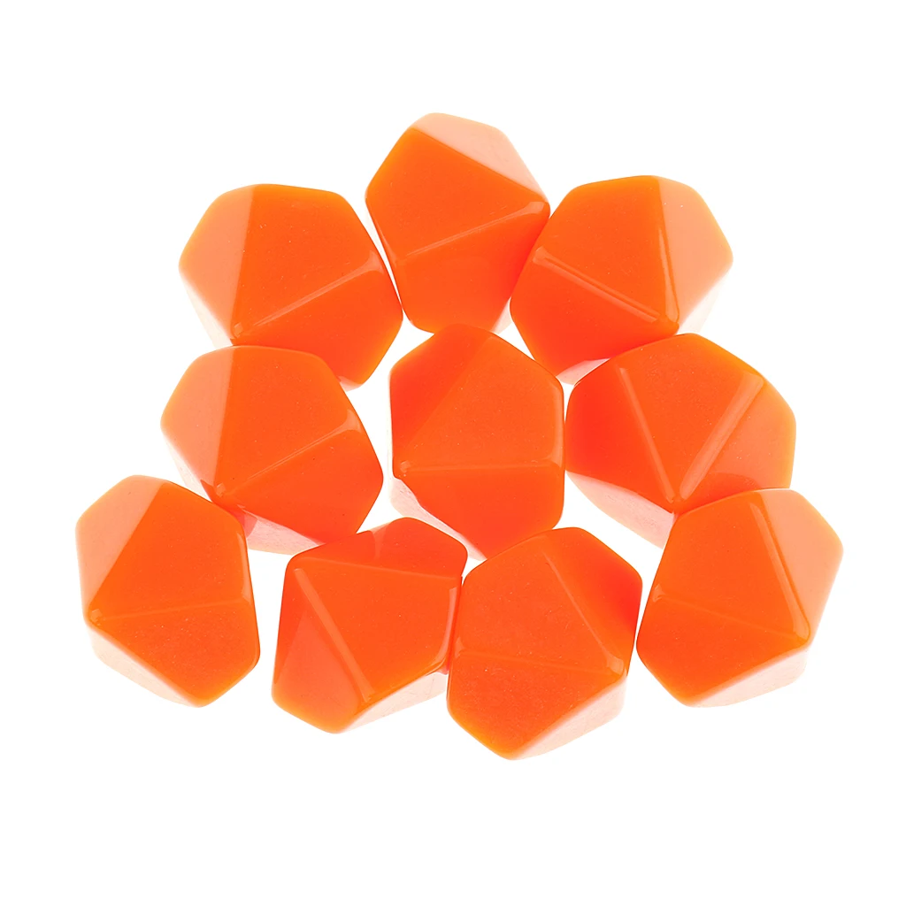 

10pcs 10 - sided Blank Dices 1 . 6cm for RPG Gaming Parts