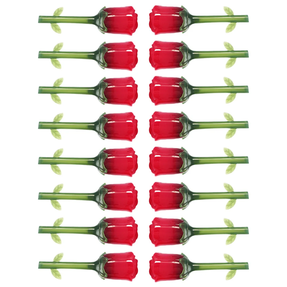 

16pcs ABS Rose Lip Gloss Tube Empty Refillable Lip Tube Lipstick Bottles