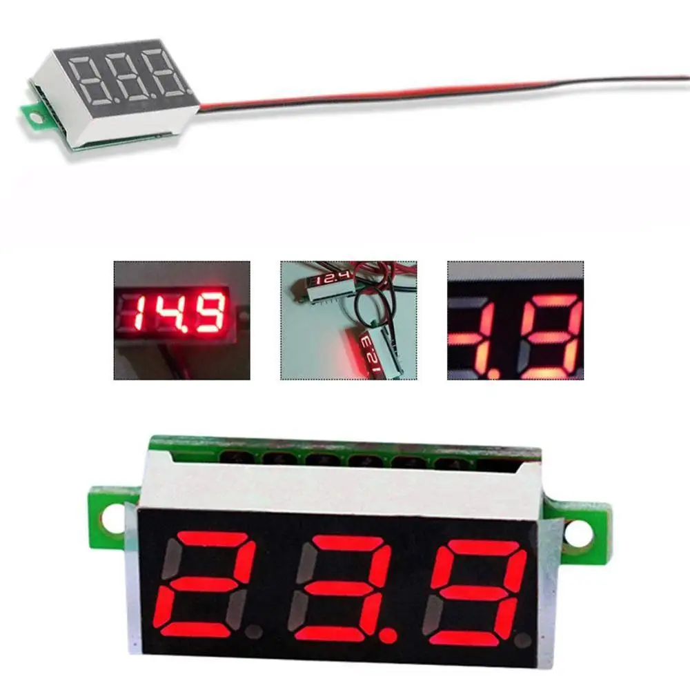 1 шт. измеритель напряжения постоянного тока светодиодный вольтметр 0 30 в