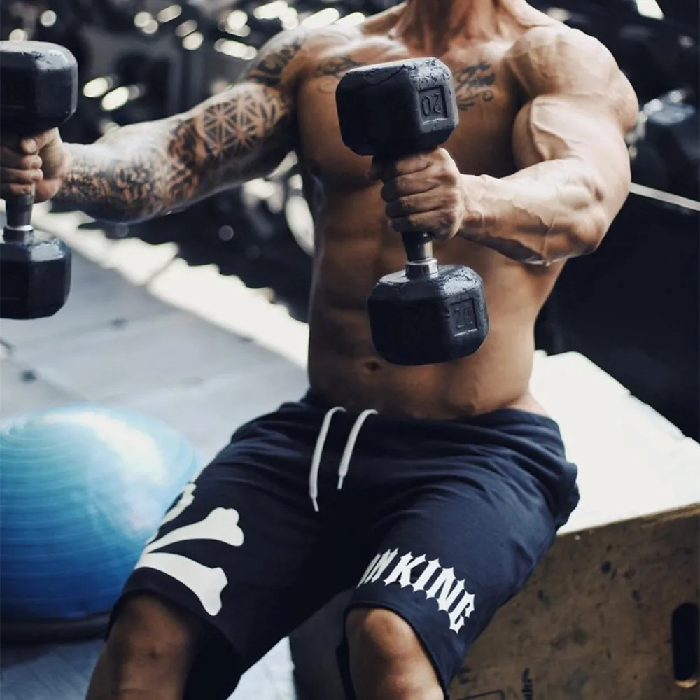 Повседневные Шорты для фитнеса 5 точек мужские модные свободные пляжные дышащие