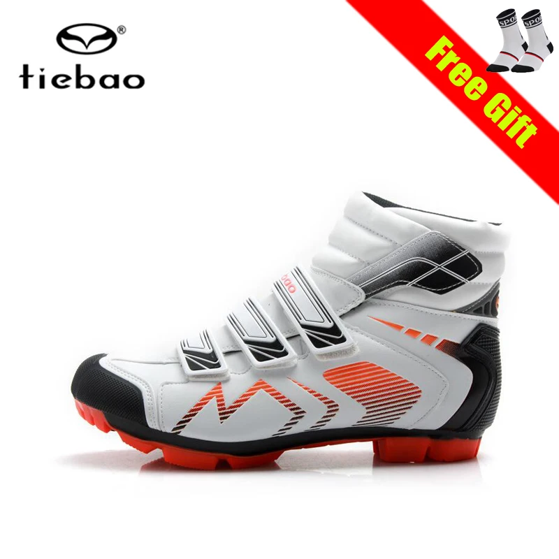 Tiebao Men Cycling Shoes Sapatilha Ciclismo Mtb Winter White Bicyle Sneakers Superstar Self-locking Breathable Riding Mtb Shoes