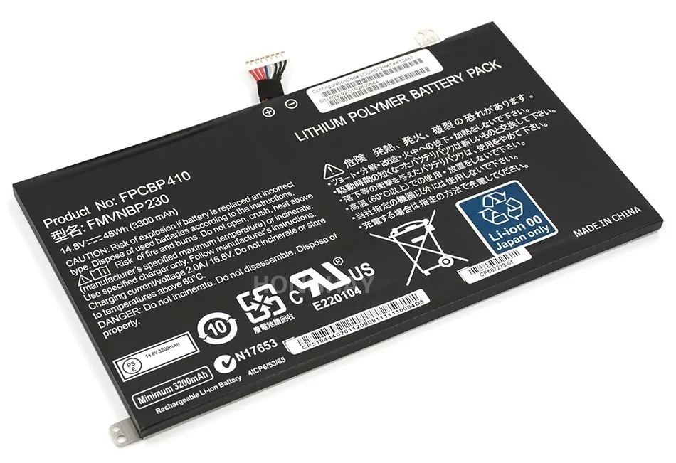 HONGHAY FPCBP410 ноутбук аккумулятор для Fujitsu Lifebook UH574 UH554 FMVNBP230 FPB0304 4ICP6/53/85 14,8 V 48WH 3300 МА-ч