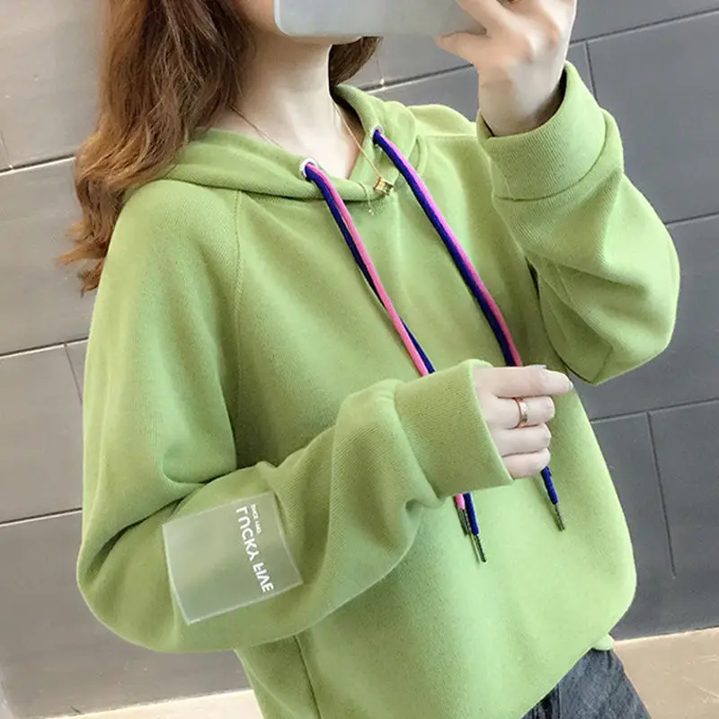 

Sweatshirt Women's Korean-Style Fashion New Spring Clothes Autumn Coat Women's Korean-Style Loose Long Sleeves