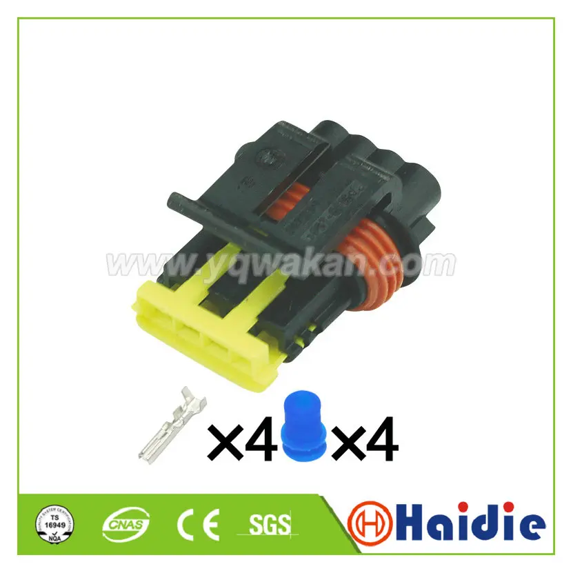 Бесплатная доставка 2 комплекта tyco auto 4 контакта водонепроницаемый задний разъем