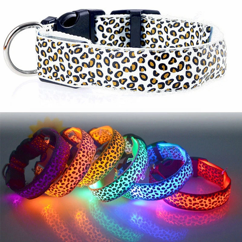 

Personalized LED Glow LIGHTS Safety Dog Collar Pet Supplies Pet Collar for Small Medium Large Collar Perro Luz Led Collar Perro