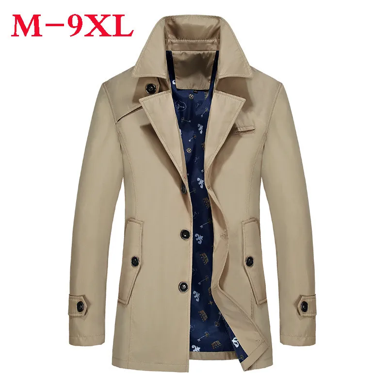 Сезон: весна осень размера плюс мужские длинные пальто тренчи человек Smart