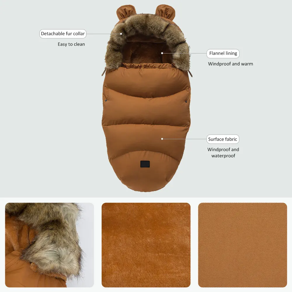 Детский спальный мешок для ног непродуваемый водонепроницаемый Зимний Спальный