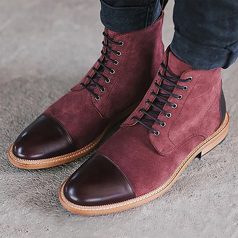 Мужские кожаные официальные ботинки mrпещера на плоской подошве 2020 ботильоны