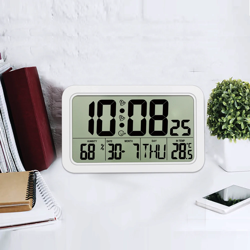 

JIMEI H163H Multifunctional calenda LCD alarm clock wall hanging table standing