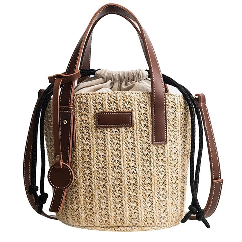 Women Straw Shoulder Bag Vintage Bags Mini Messenger Beach Casual Wicker | Багаж и сумки