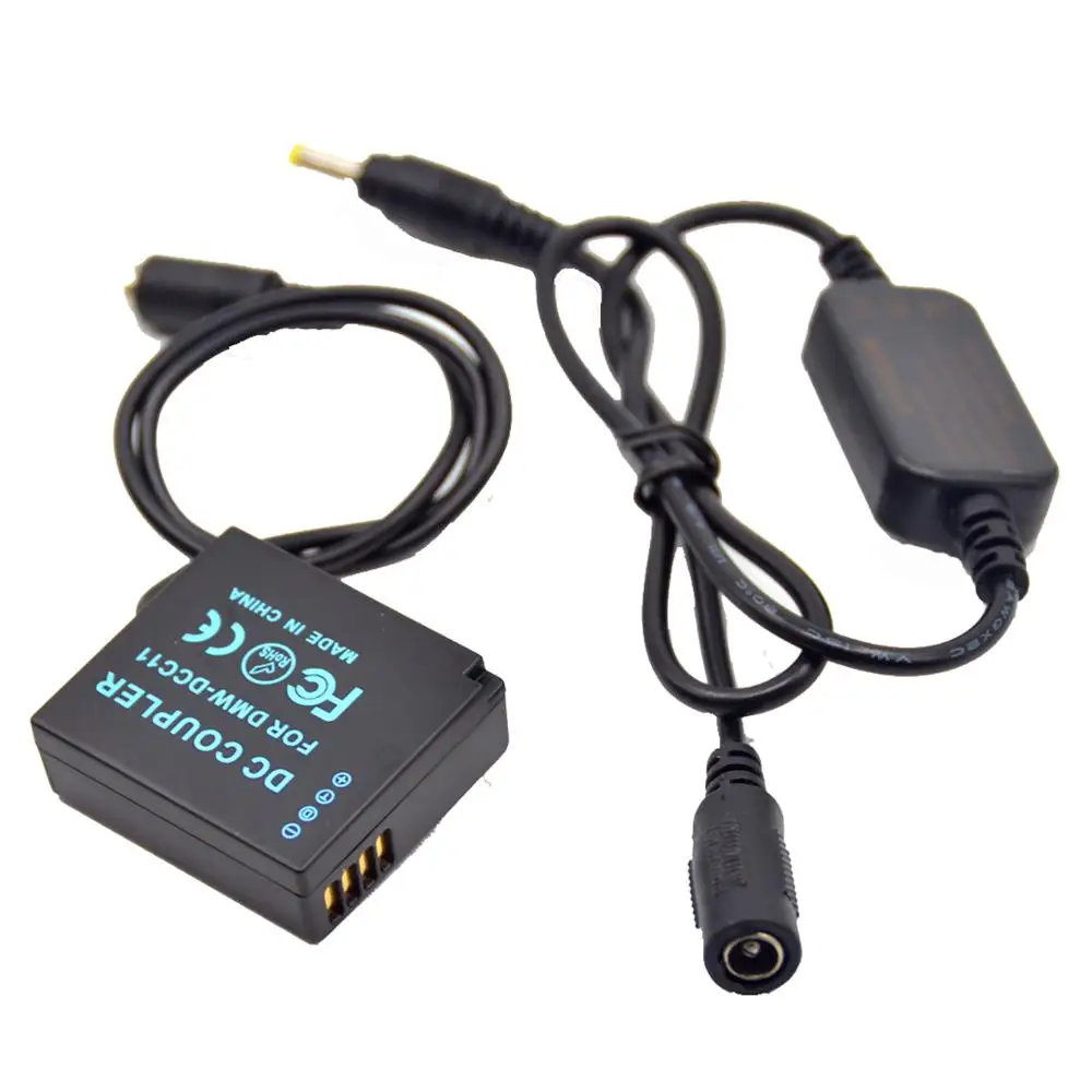 12В-24В понижающий DC кабель + DCC11 DMW-BLG10 BLE9E поддельный Аккумулятор для Lumix FMARKII DMC GF3 GF5