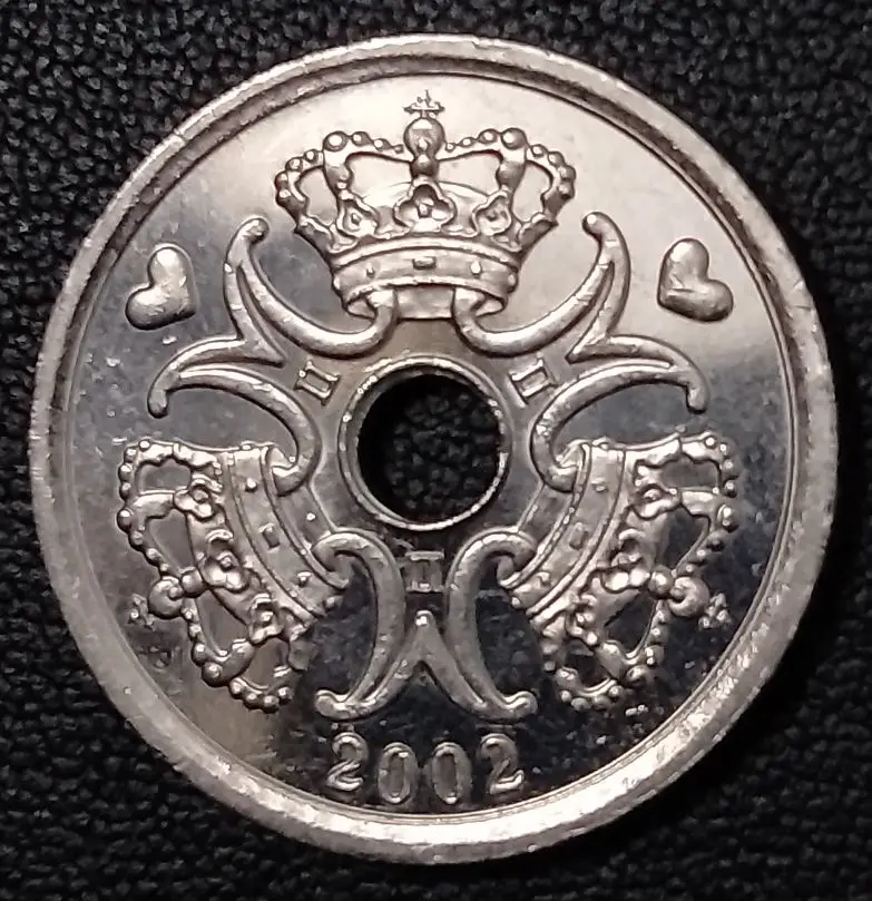 Дания монеты 1 крона Европа 100% оригинальная монета для коллекции старых 20 25 мм |