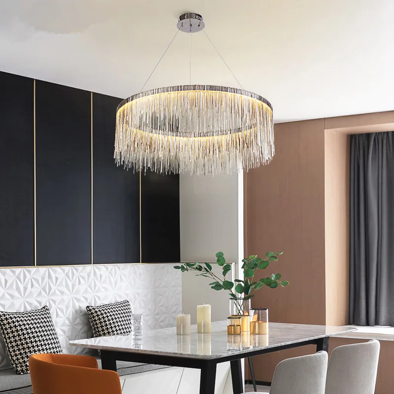 Современный круглый светодиодный подвесной светильник в стиле пост модерн