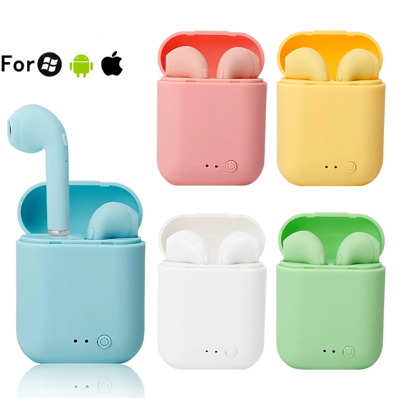 Беспроводные наушники i7Mini TWS 5 0 матовые наушники-вкладыши с зарядным боксом