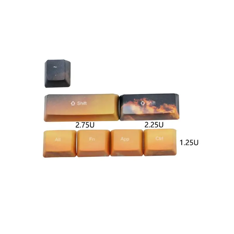 

Клавишные колпачки LX9B OEM PBT, полный набор, механическая клавиатура, клавишные колпачки PBT с сублимацией красителя, космический корабль Марса